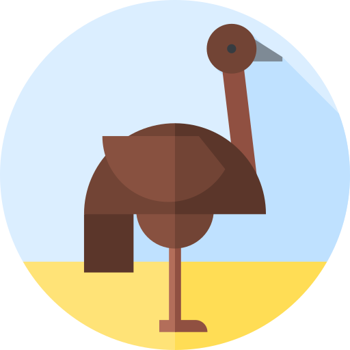 emu Flat Circular Flat Ícone
