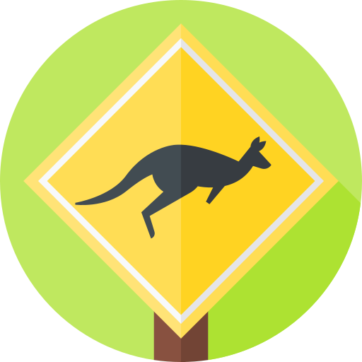 känguru Flat Circular Flat icon