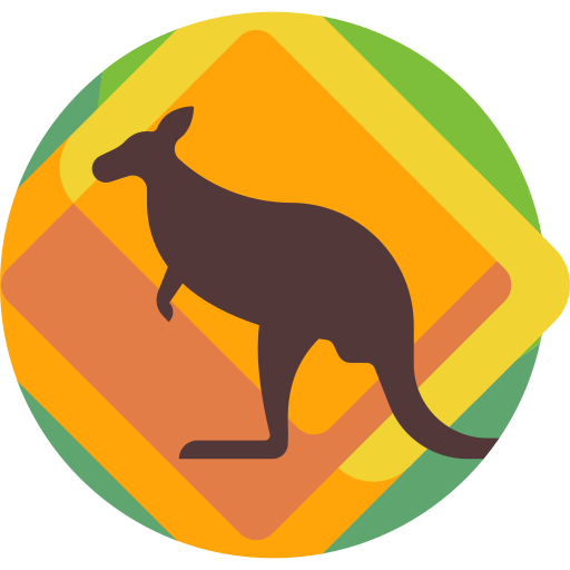 kangourou Detailed Flat Circular Flat Icône