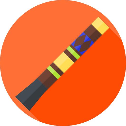 Didgeridoo Flat Circular Flat icon