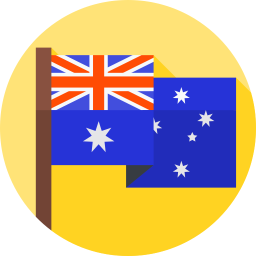 australien Flat Circular Flat icon