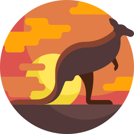 känguru Detailed Flat Circular Flat icon