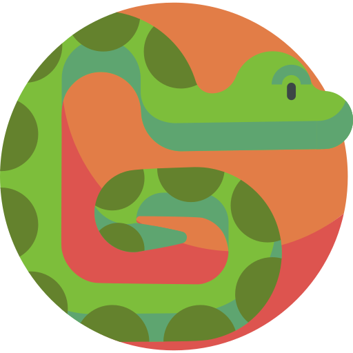 serpente Detailed Flat Circular Flat icona