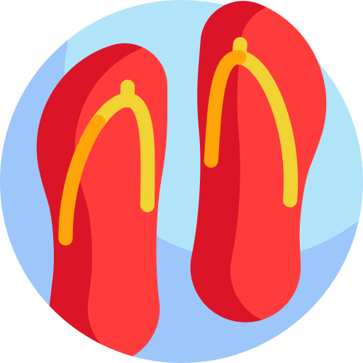 Flip flops Detailed Flat Circular Flat icon