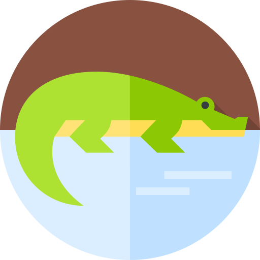 krokodil Flat Circular Flat icon