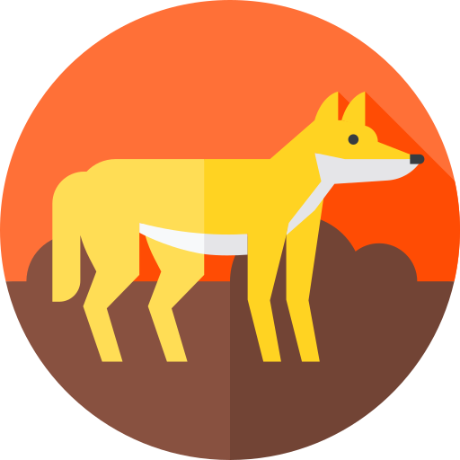 wolf Flat Circular Flat icon