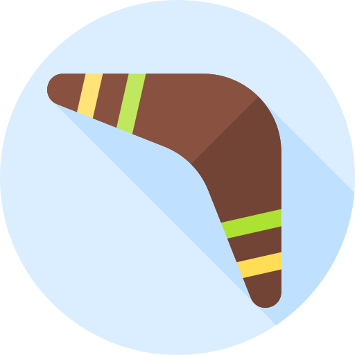 Boomerang Flat Circular Flat icon
