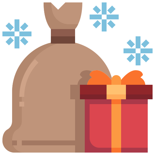 Christmas bag Justicon Flat icon