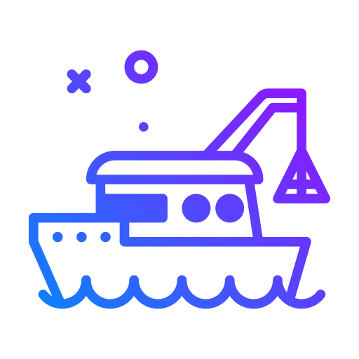 vissersboot Generic Gradient icoon