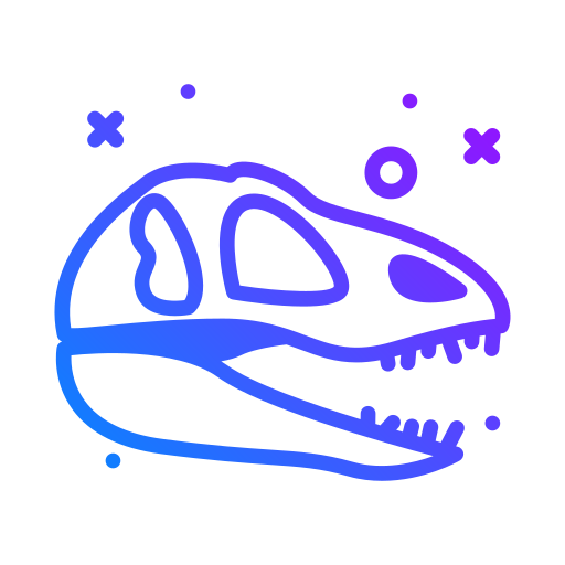 czaszka dinozaura Generic Gradient ikona