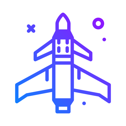 avión del ejército Generic Gradient icono