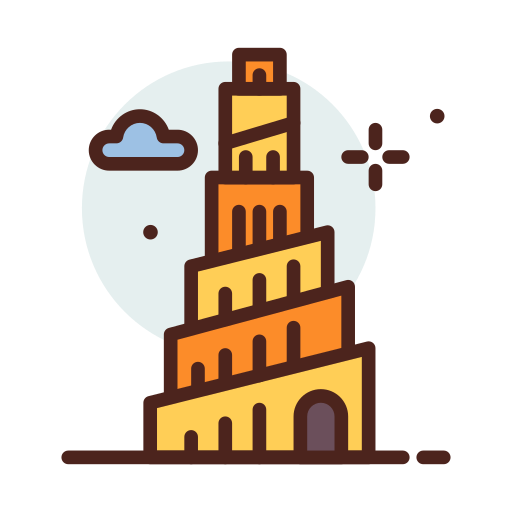 torre de babel Darius Dan Lineal Color icono