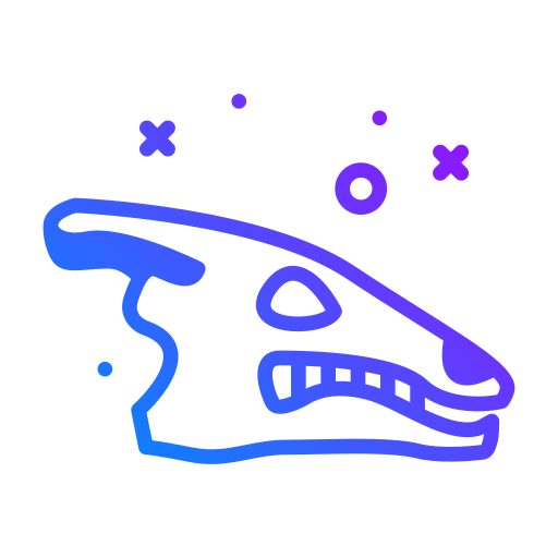 czaszka dinozaura Generic Gradient ikona