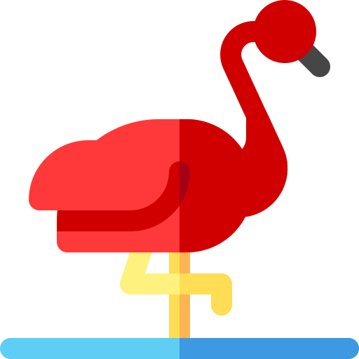 flamingo Basic Rounded Flat Ícone