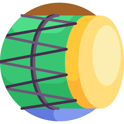 bęben Detailed Flat Circular Flat ikona