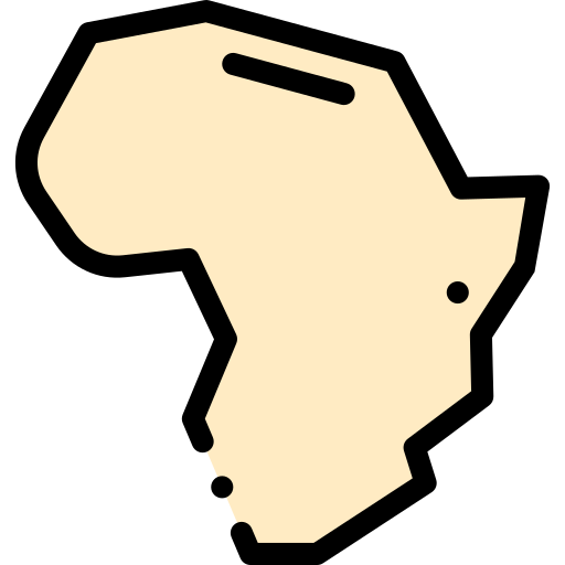 아프리카 Detailed Rounded Lineal color icon