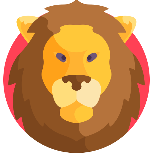 Lion Detailed Flat Circular Flat icon