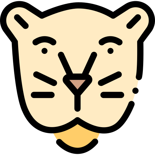 Lioness Detailed Rounded Lineal color icon