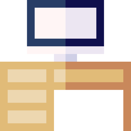 책상 Basic Straight Flat icon