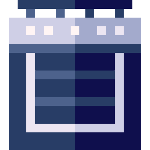 fogão Basic Straight Flat Ícone