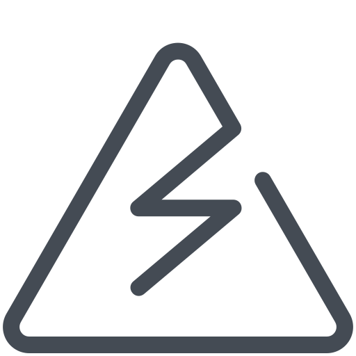 znak zagrożenia elektrycznego Sergei Kokota Lineal Color ikona