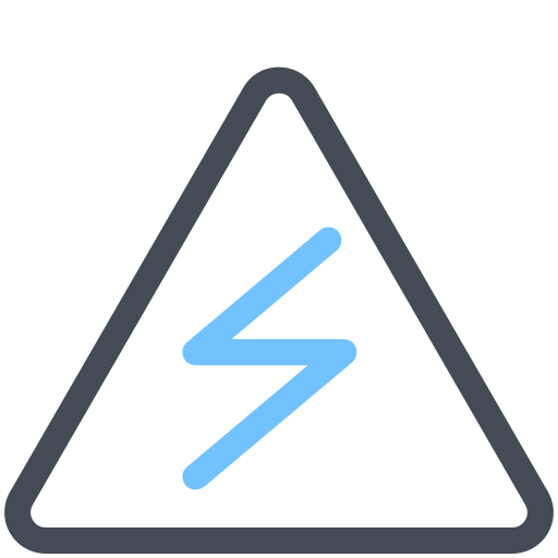 Electric danger sign Generic Blue icon