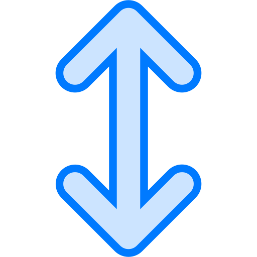 Up and down arrows Generic Blue icon