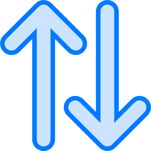 上矢印と下矢印 Generic Blue icon