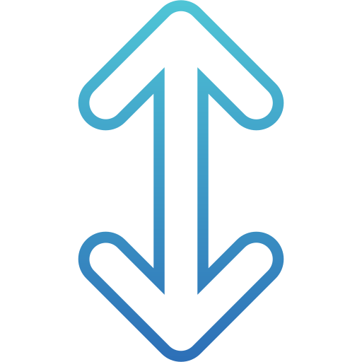 Up and down arrows Generic Gradient icon
