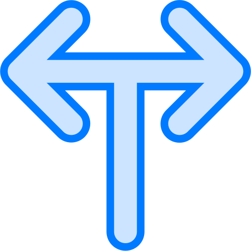 t字路 Generic Blue icon