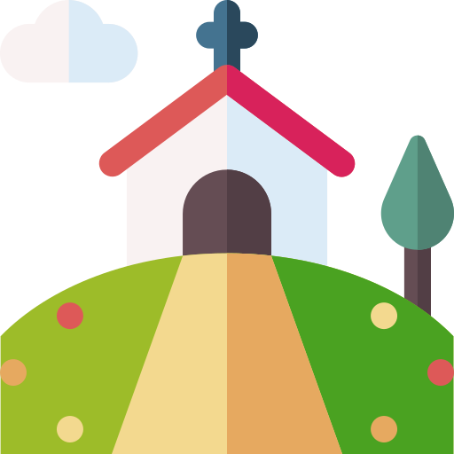 iglesia Basic Rounded Flat icono