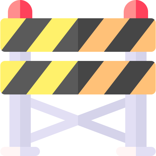 barrera de tráfico Basic Rounded Flat icono