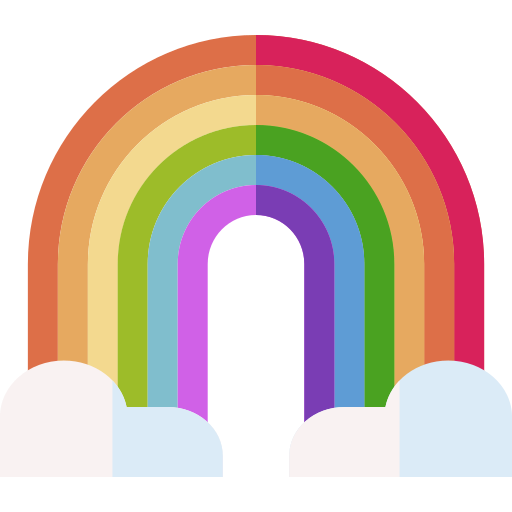 arco iris Basic Rounded Flat icono