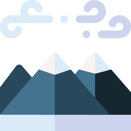 montaña Basic Rounded Flat icono