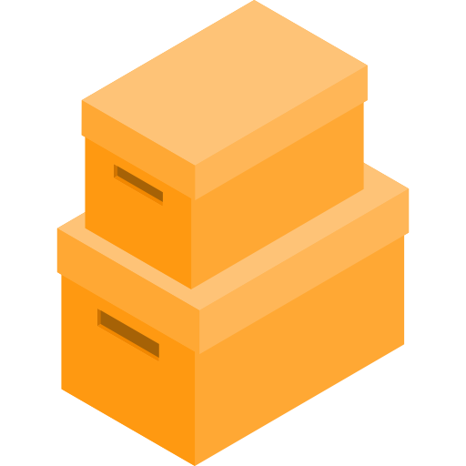 Boxes Isometric Flat icon