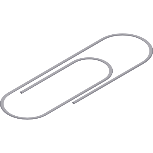 paperclip Isometric Flat icoon