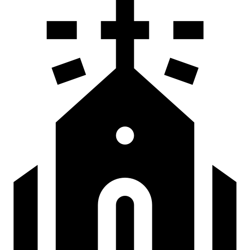 igreja Basic Straight Filled Ícone