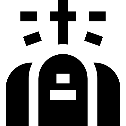 cementerio Basic Straight Filled icono