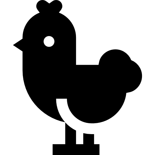 Hen Basic Straight Filled icon