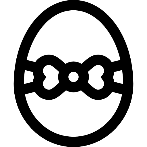 uovo di pasqua Basic Straight Lineal icona