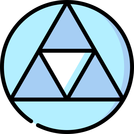 triângulo em círculo Special Lineal color Ícone