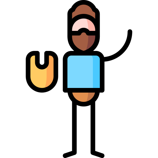 Bib Puppet Characters Lineal Color icon