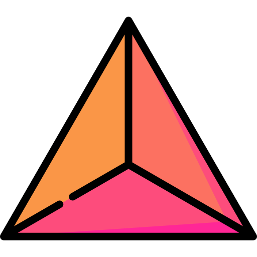 tetraedro Special Lineal color icono