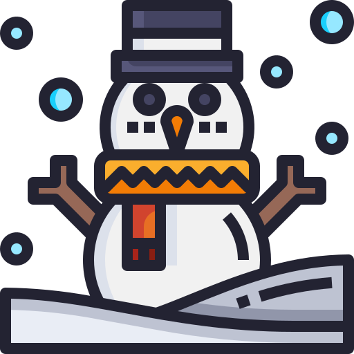sneeuwman Justicon Lineal Color icoon