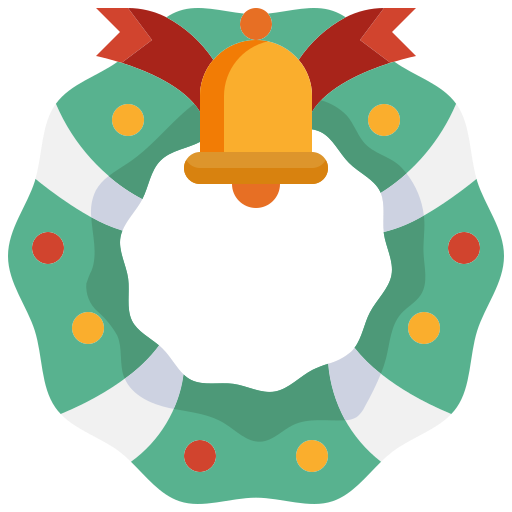 Christmas wreath Justicon Flat icon