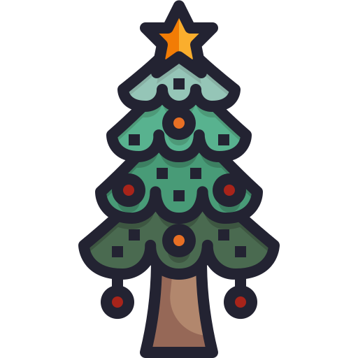 Christmas tree Justicon Lineal Color icon