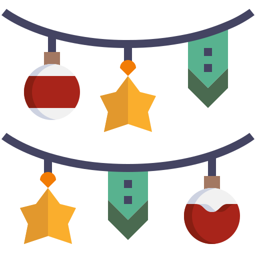 Christmas decorations Justicon Flat icon
