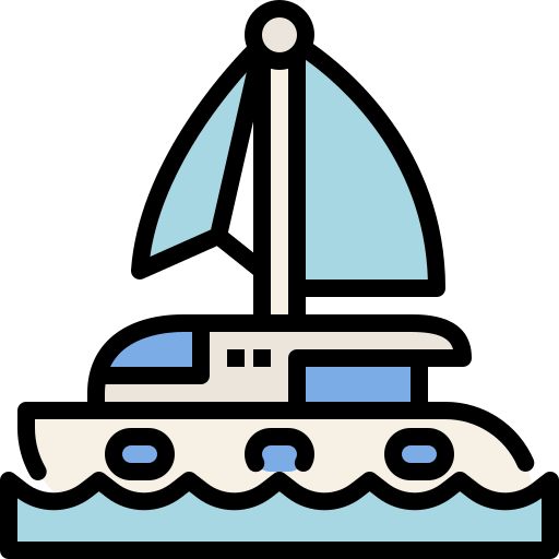 Catamaran Generic Outline Color icon
