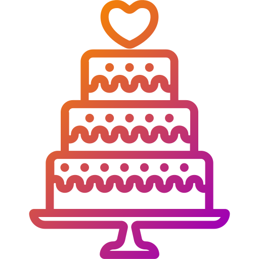 pastel de boda Generic Gradient icono
