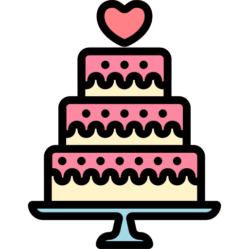 Wedding cake Generic Outline Color icon